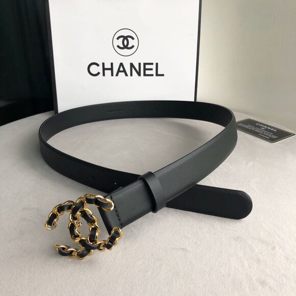 Brand New Chanel Women'S Black belt - Picture 1 of 8